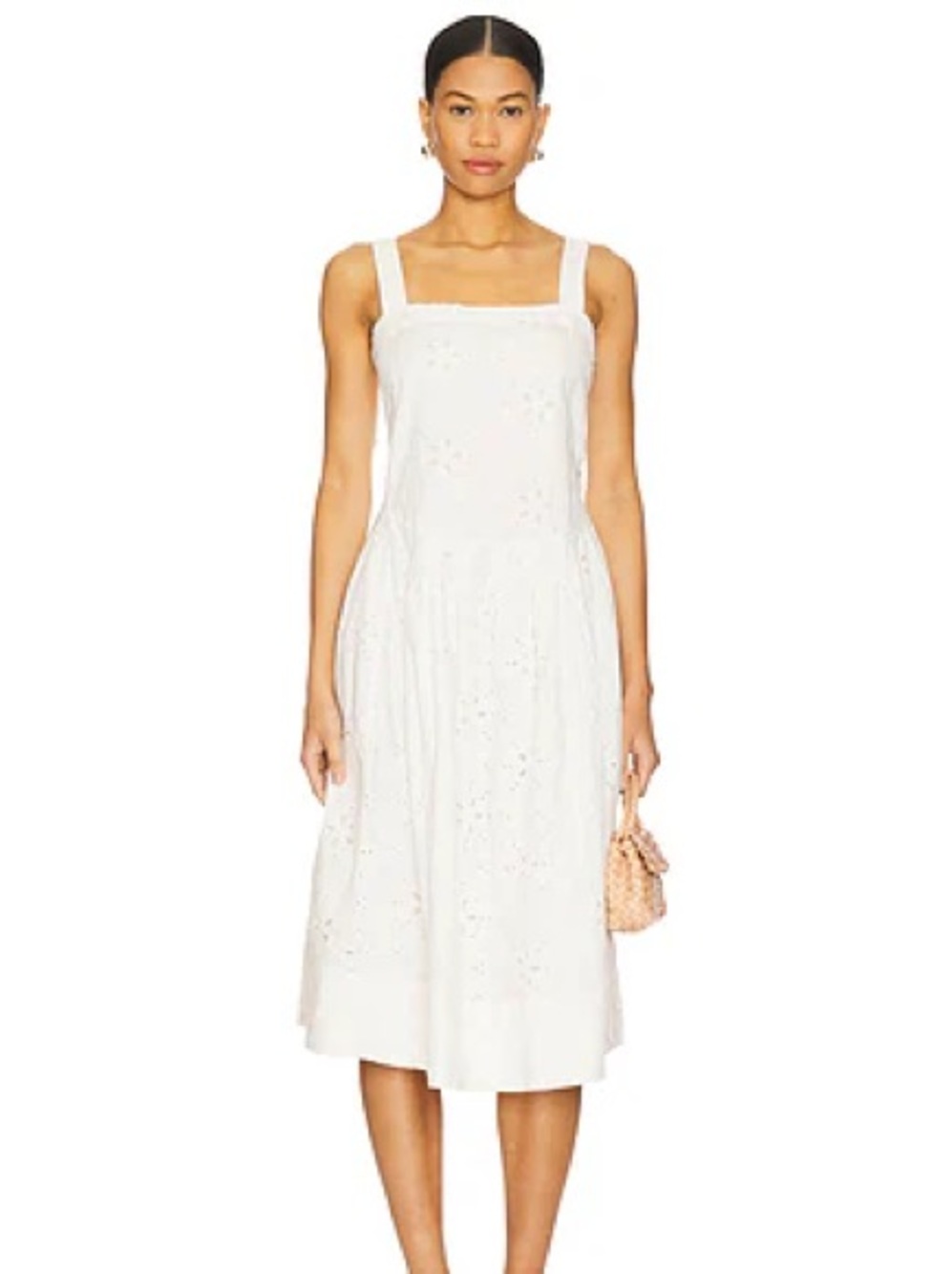 Free People White Eyelet Midi Dress - Picture 4 of 13
